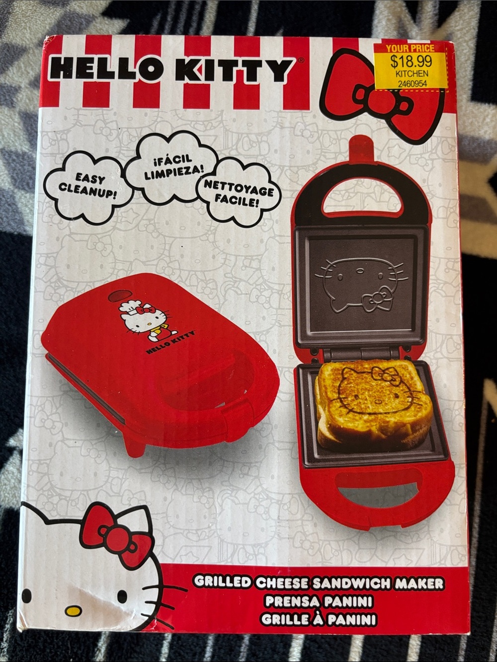 Hello Kitty Red Sandwich Press with Character Stamp